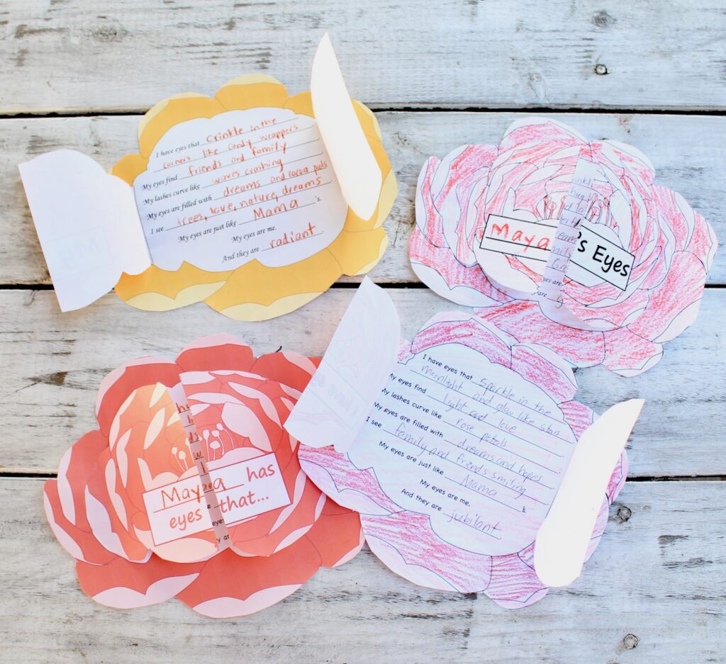 MaiStoryBook: Eyes that Kiss in the Corners + *My Eyes* Blooming Flower  Craft – MaiStoryBook